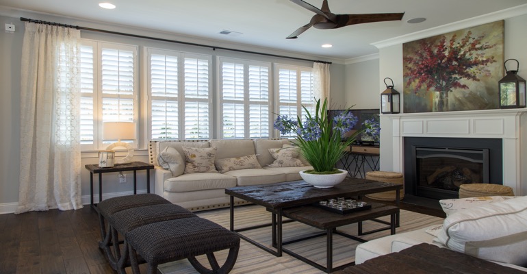 Interior Shutters in New Brunswick Living Room